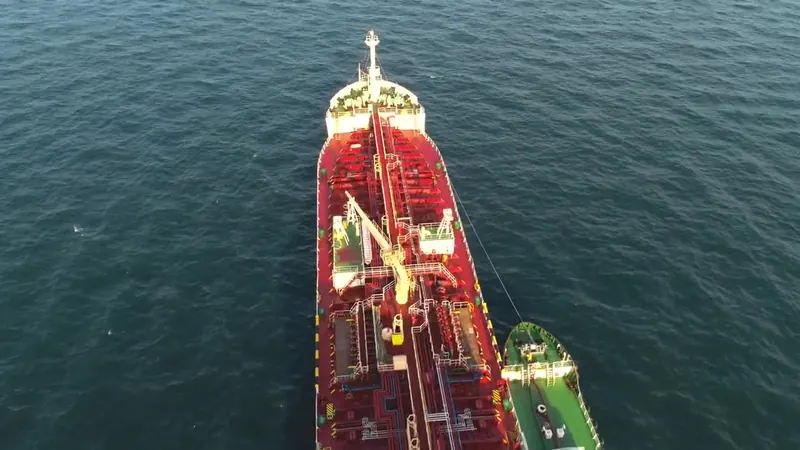 Tanker at sea